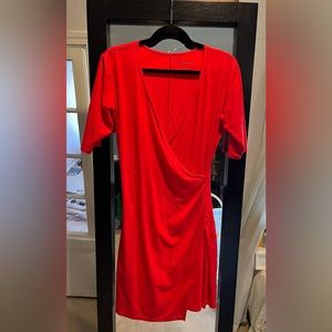 Love Hanna Red Wrap dress